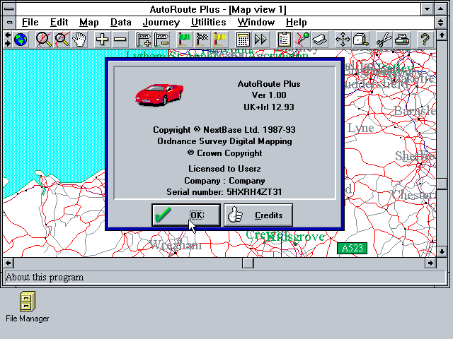 AutoRoute Plus 1.00 - About